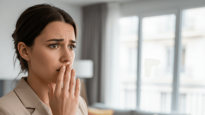 Une gérante de conciergerie anxieuse sans carte de gestion.